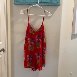 Pineapple print romper